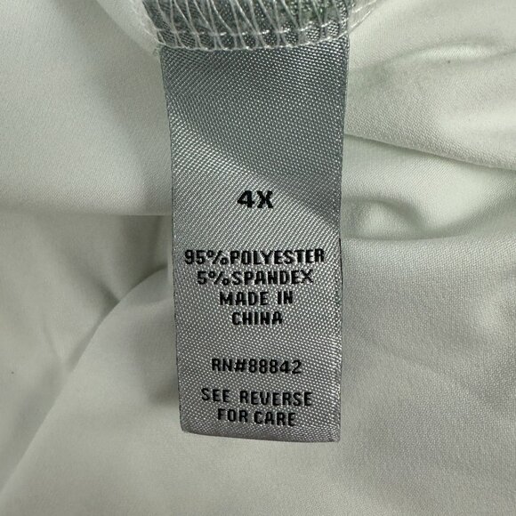 Catherines Size 4X Womens White Tank Top 95% Polyester 5% Spandex - Picture 4 of 6